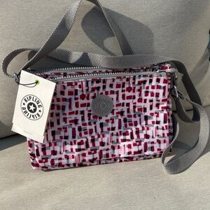 Kipling Mikaela Crossbody Bag - glamorous tiles pattern